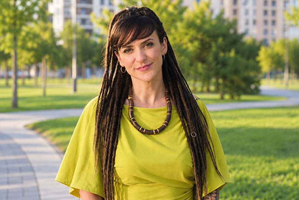 La candidata al Congreso de los Diputados por Adelante Andalucía Málaga, Ana Jiménez.