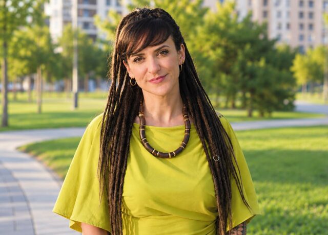 La candidata al Congreso de los Diputados por Adelante Andalucía Málaga, Ana Jiménez.